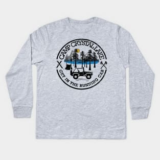 Camp Crystal Lake, Get in the Running Car Kids Long Sleeve T-Shirt